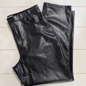 Abercrombie & Fitch The 90’s Straight Faux Leather Pants